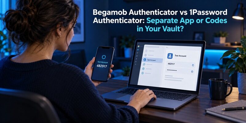 Begamob Authenticator vs 1Password Authenticator